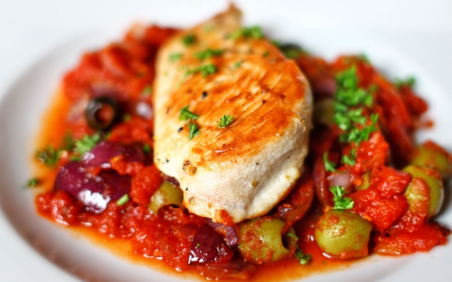 Poulet aux olives